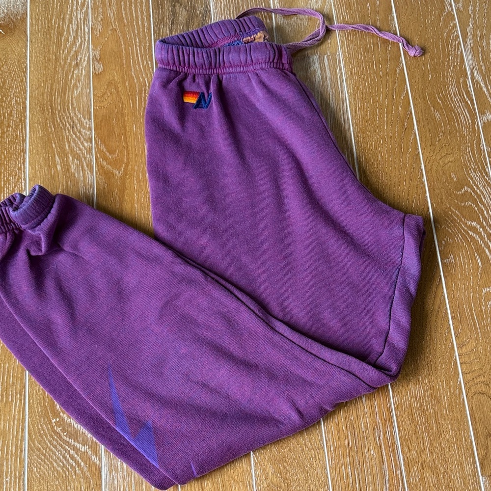 AVIATOR NATION Bolt Sweatpants in Purple Good condition Size Small